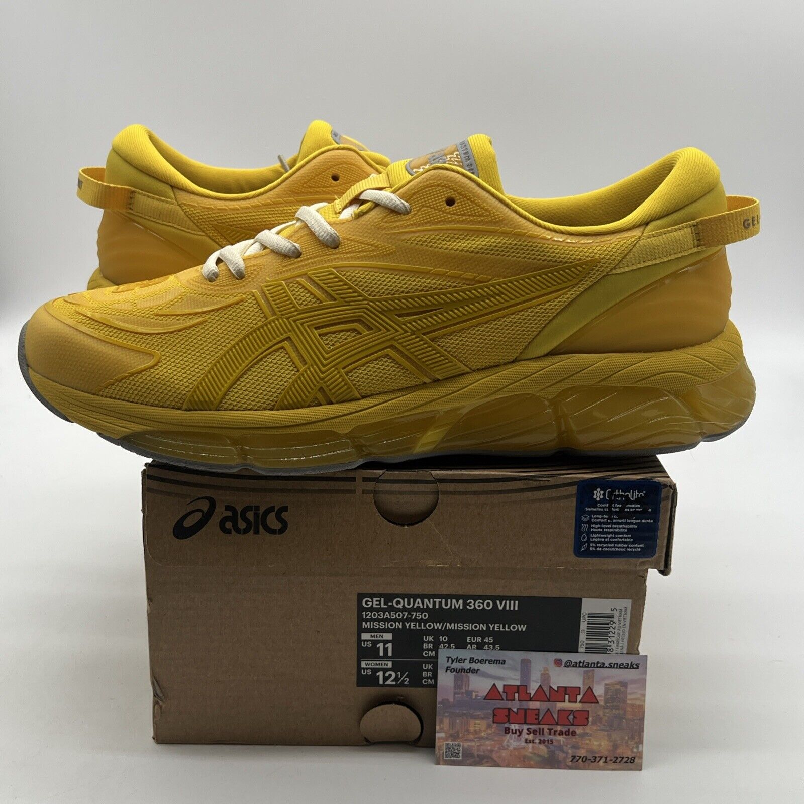 Size 11 - ASICS X CP COMPANY Gel-Quantum 360 VIII Yellow (1203A507-750)