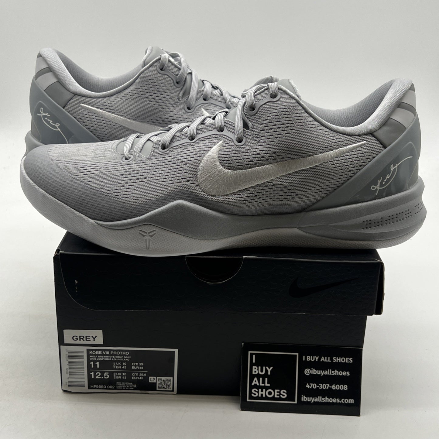 Size 11 - Nike Kobe 8 Protro Wolf Grey (HF9550-002)