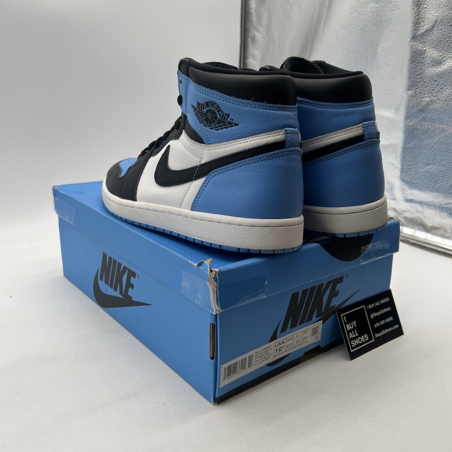 Size 10.5 - Air Jordan 1 Retro OG High UNC Toe (DZ5485-400)