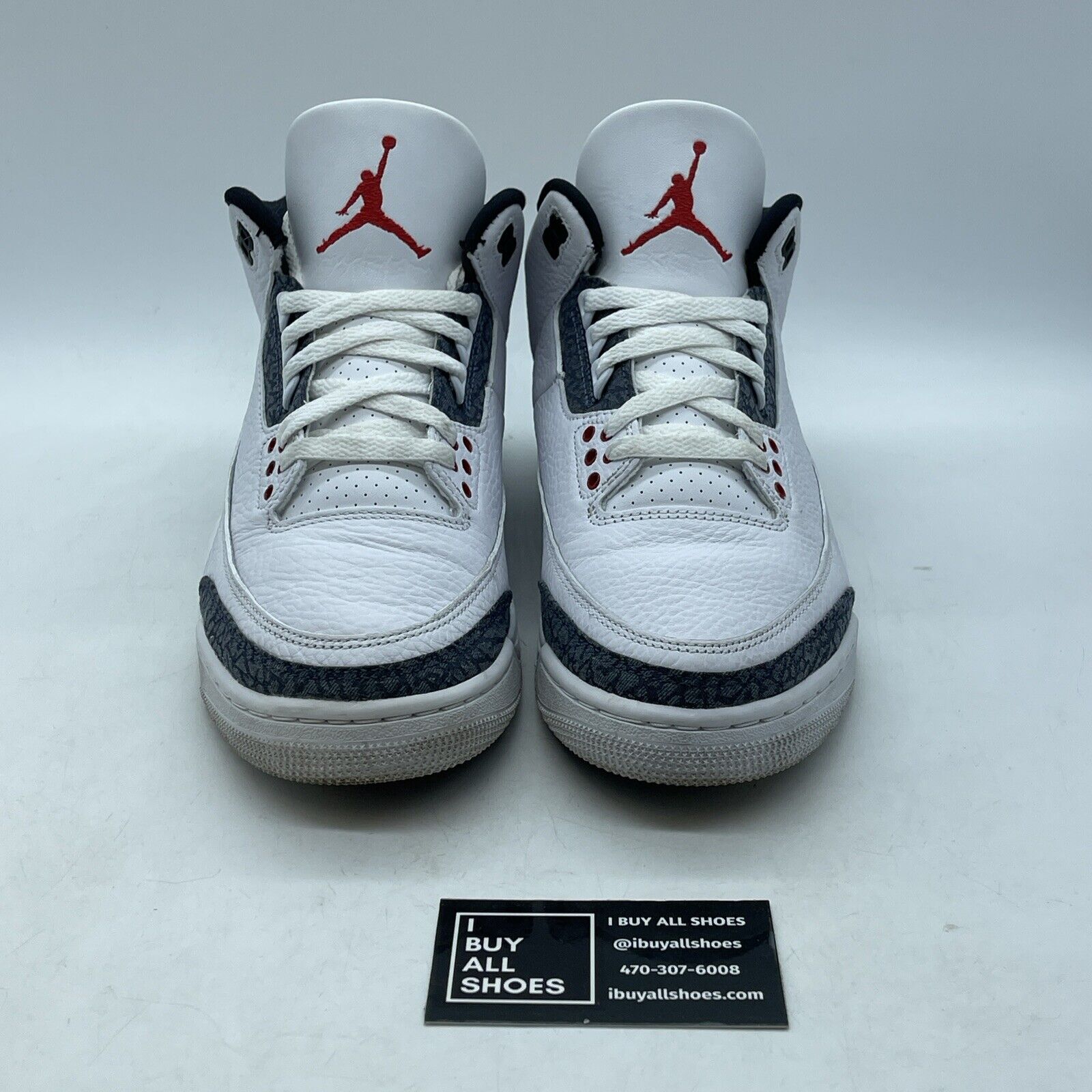 Size 8.5 - Jordan 3 Retro Denim SE Fire Red 2020 Suede Leather (CZ6431-100)