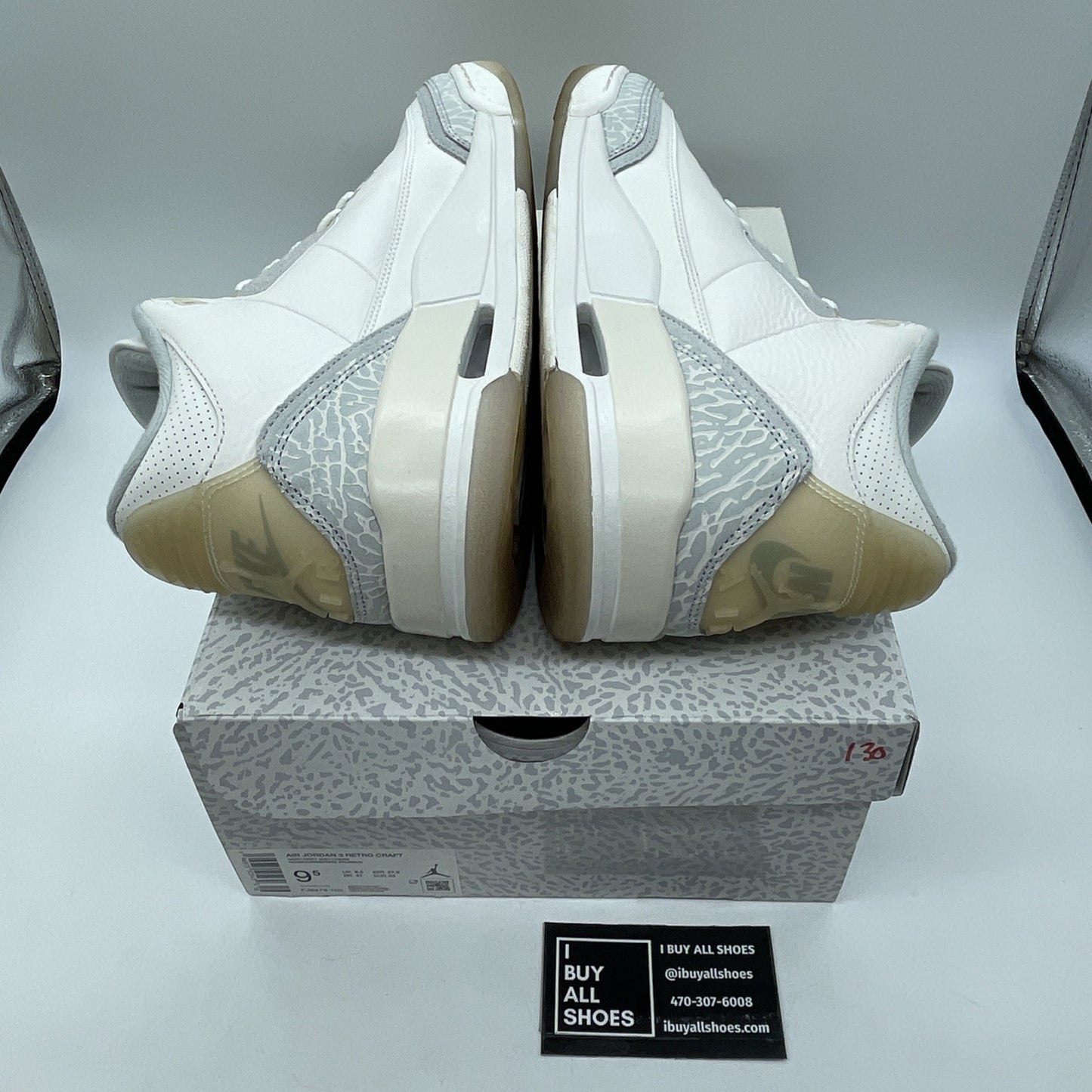 Size 9.5 - Air Jordan 3 Retro Craft Ivory/Grey White Leather (FJ9579-100)