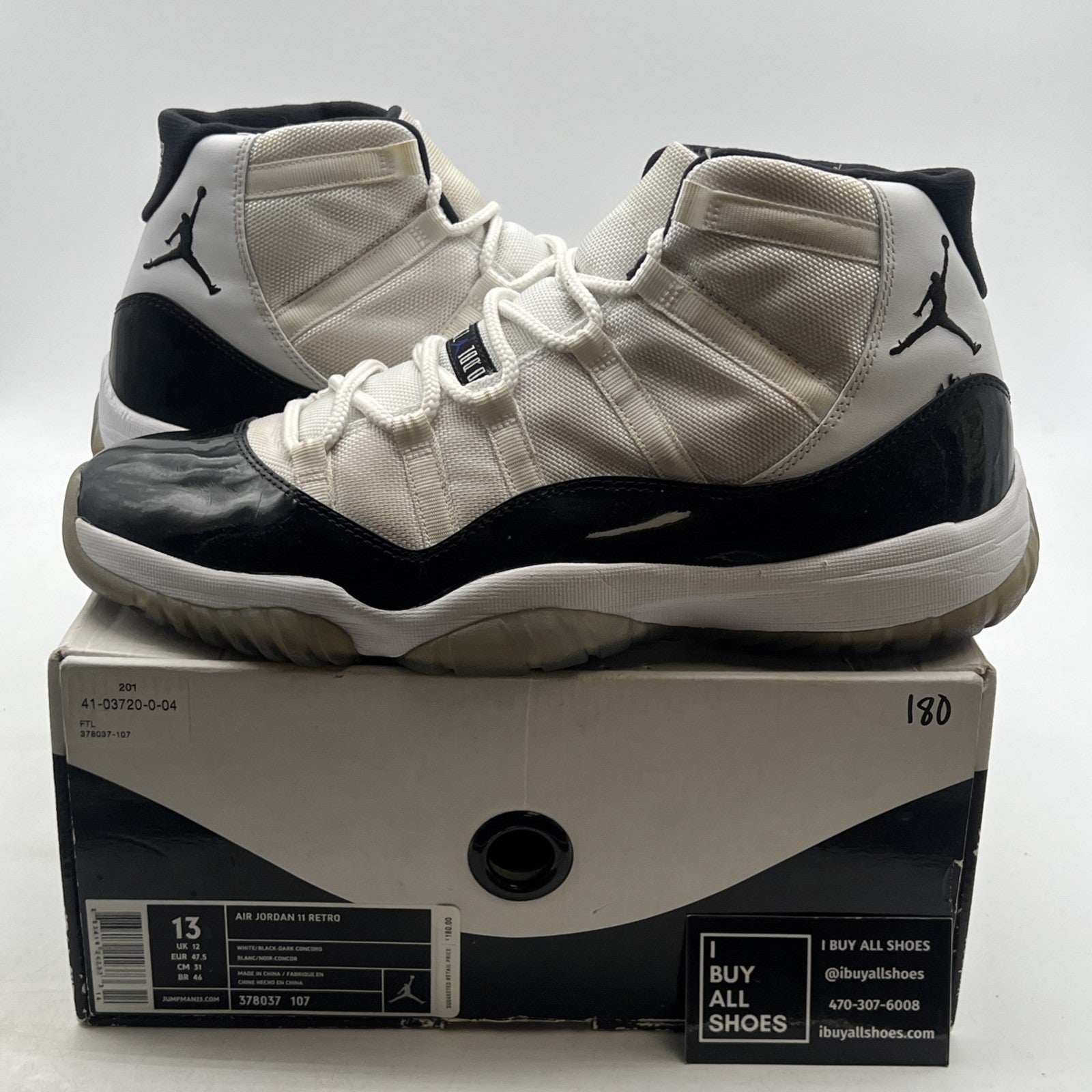 Size 13 - Air Jordan 11 Retro Concord 2011 (378037-107)