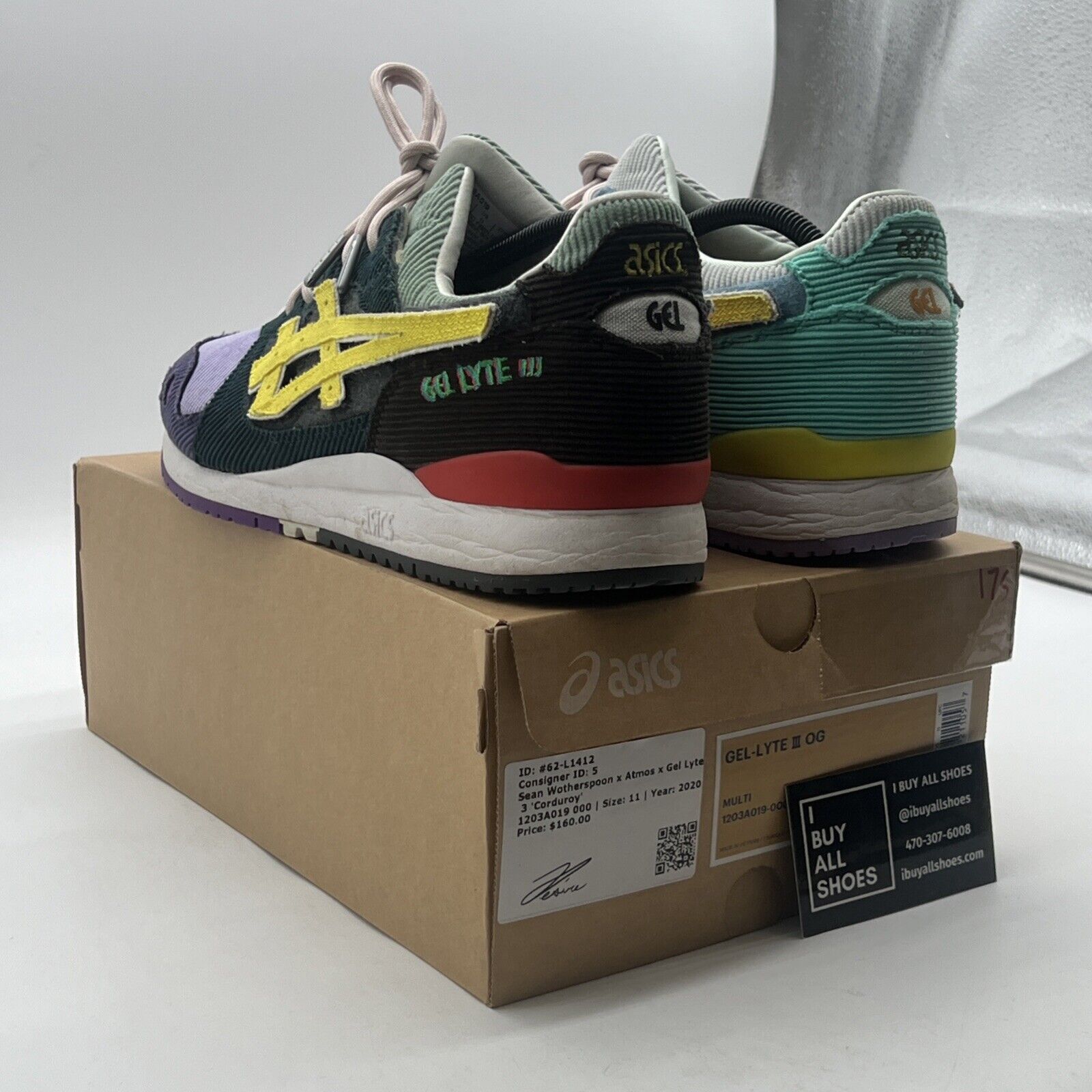Size 11 - ASICS Sean Wotherspoon x Atmos x Gel Lyte 3 Corduroy (1203A019-000)