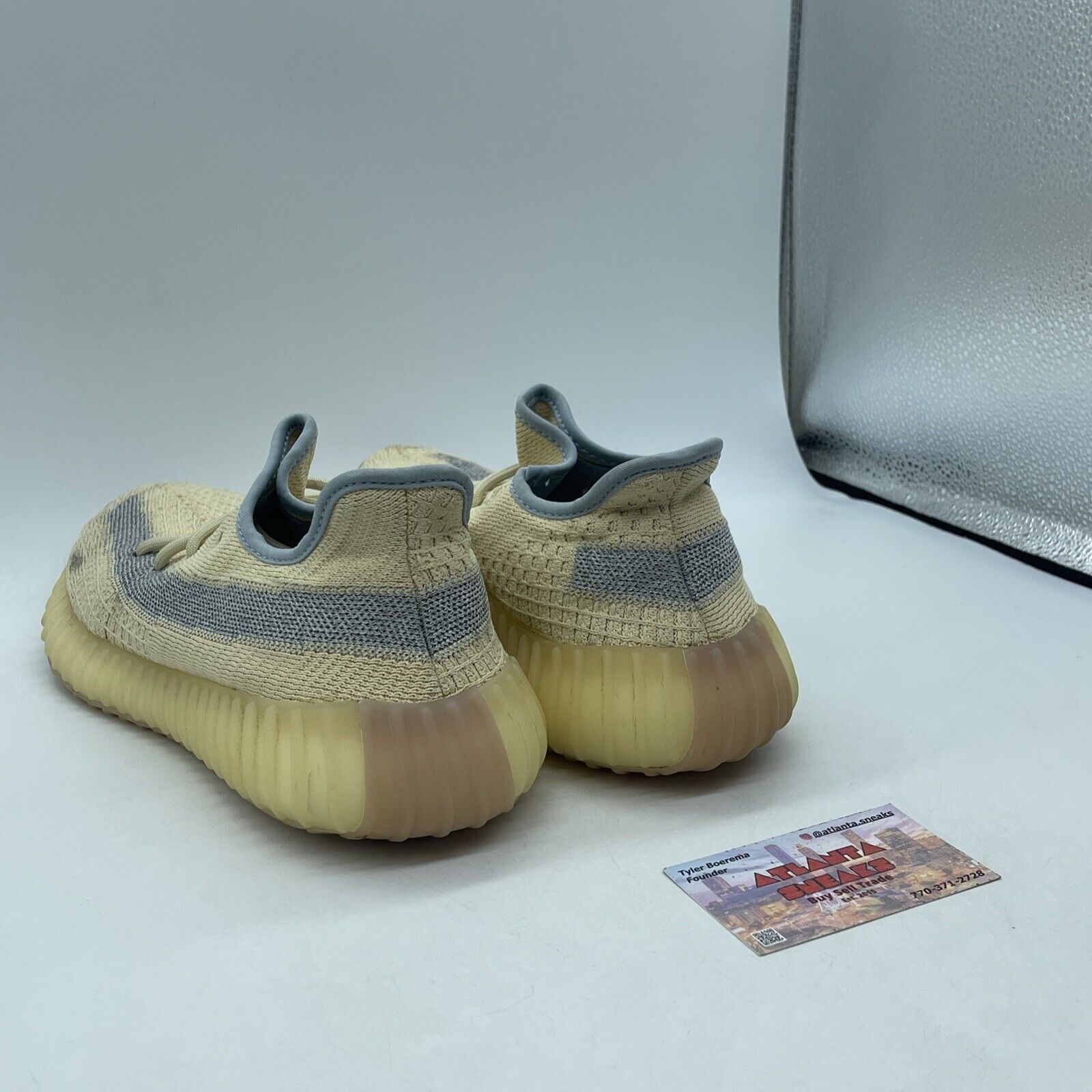 Size 8.5 - adidas Yeezy Boost 350 V2 Linen Blue Orange Tan Suede  (FY5158)