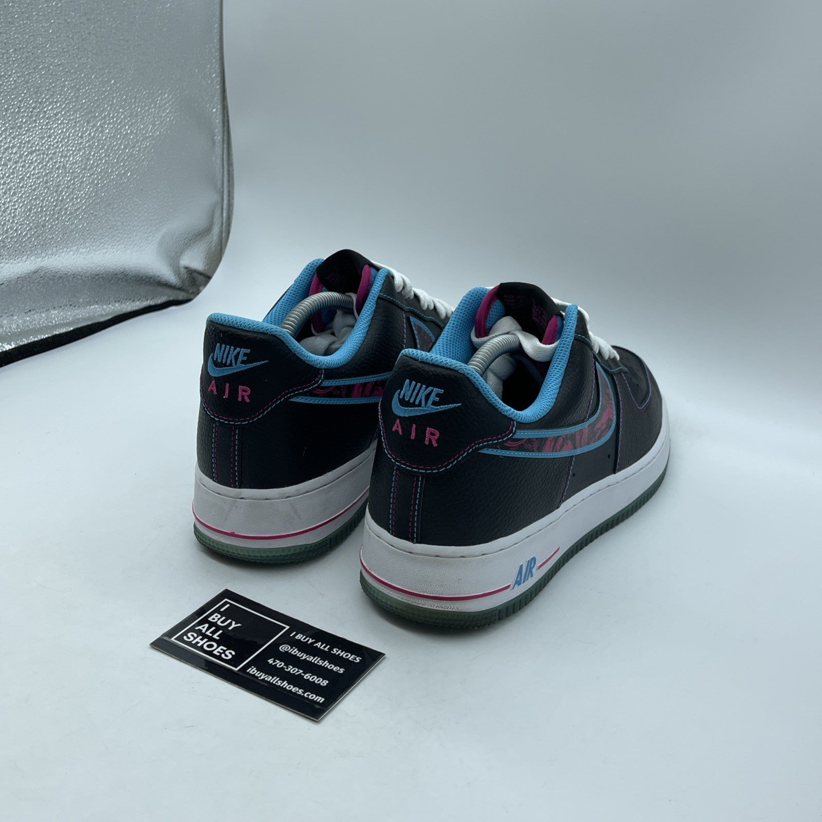 Size 10 - Nike Air Force 1 '07 LV8 Miami Nights Black Leather (DD9183-001)