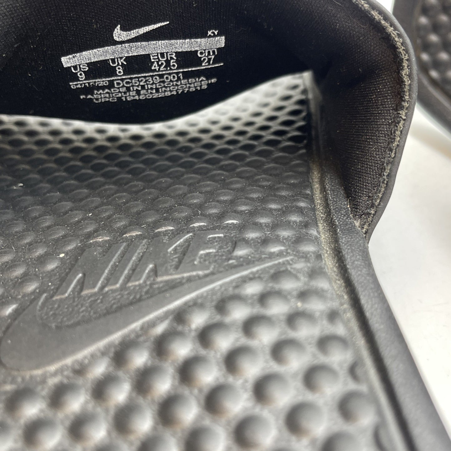 Size 9 - Nike x Stussy Benassi Slide Black Suede Rubber (DC5239-001)
