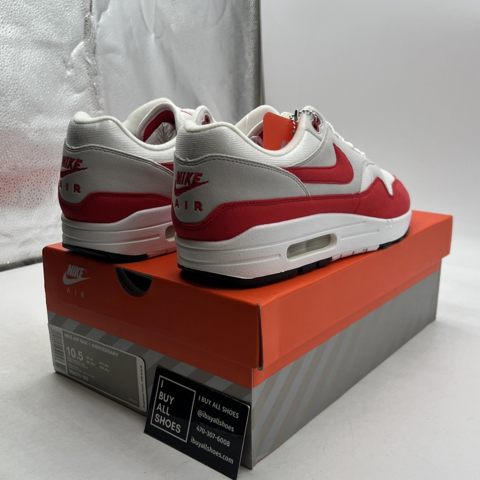 Size 10.5 - Nike Air Max 1 OG Anniversary 2017 Re-Release Red (908375-103)