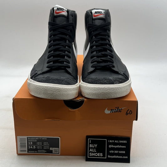 Size 13 - Nike Blazer '77 Vintage Mid Black Sail (BQ8606-002)