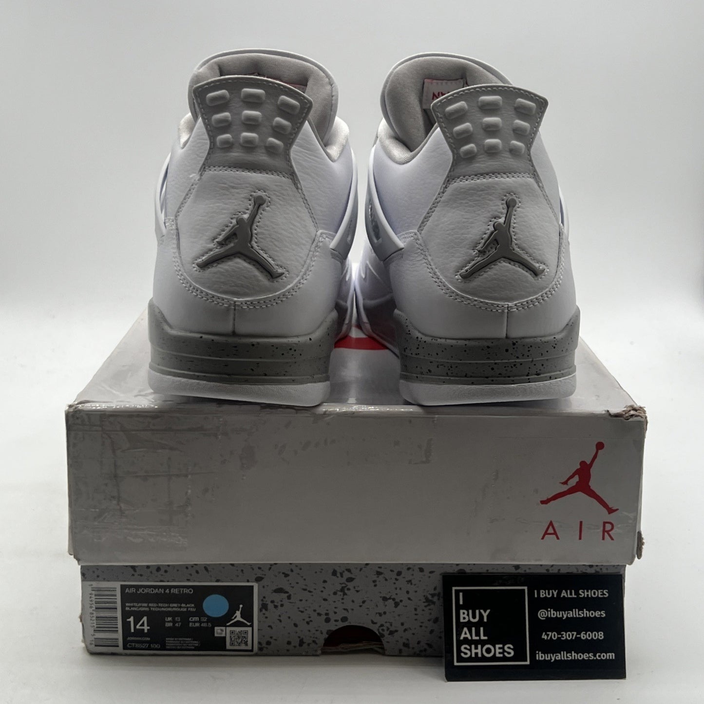 Size 14 - Air Jordan 4 Retro Mid White Oreo (CT8527-100)