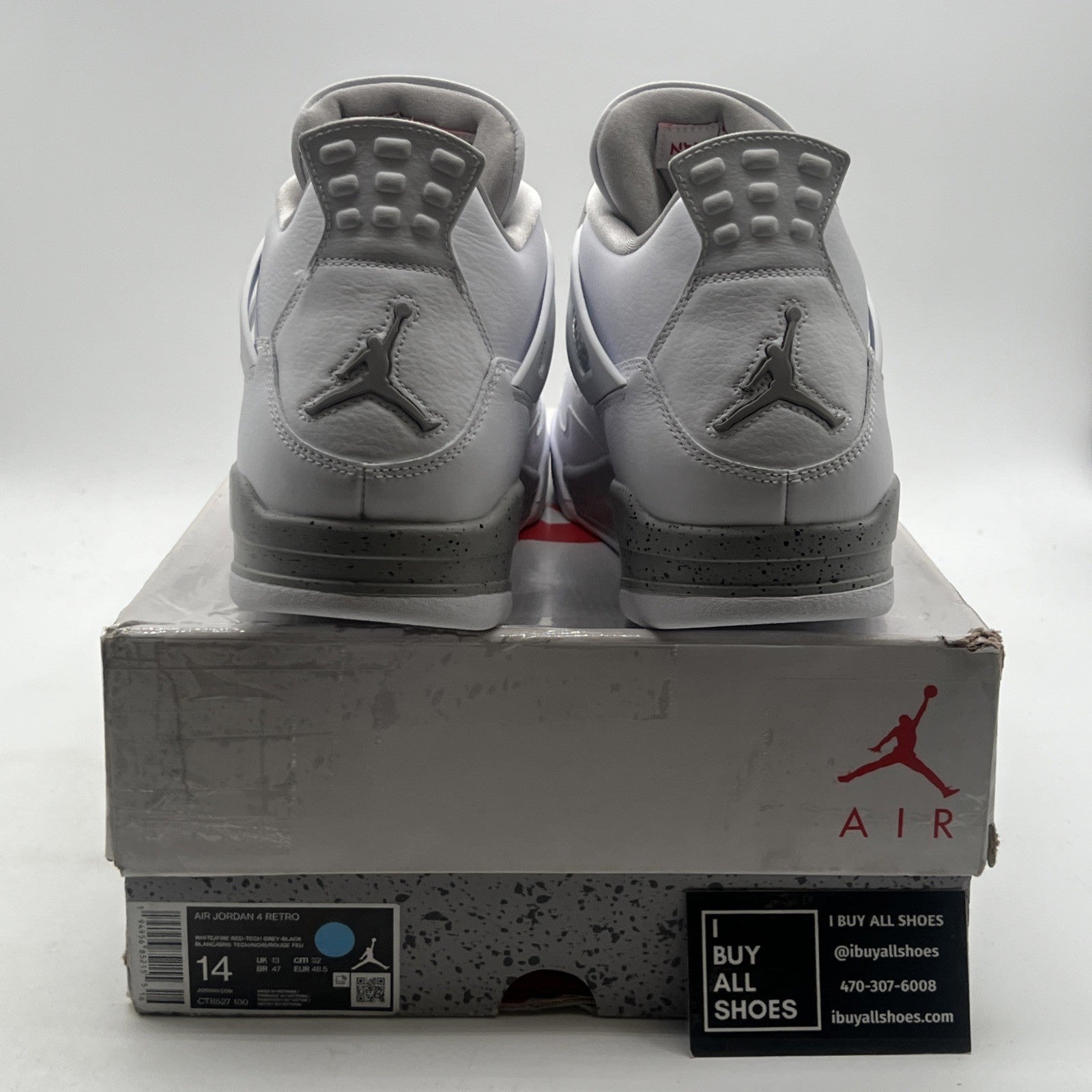 Size 14 - Air Jordan 4 Retro Mid White Oreo (CT8527-100)