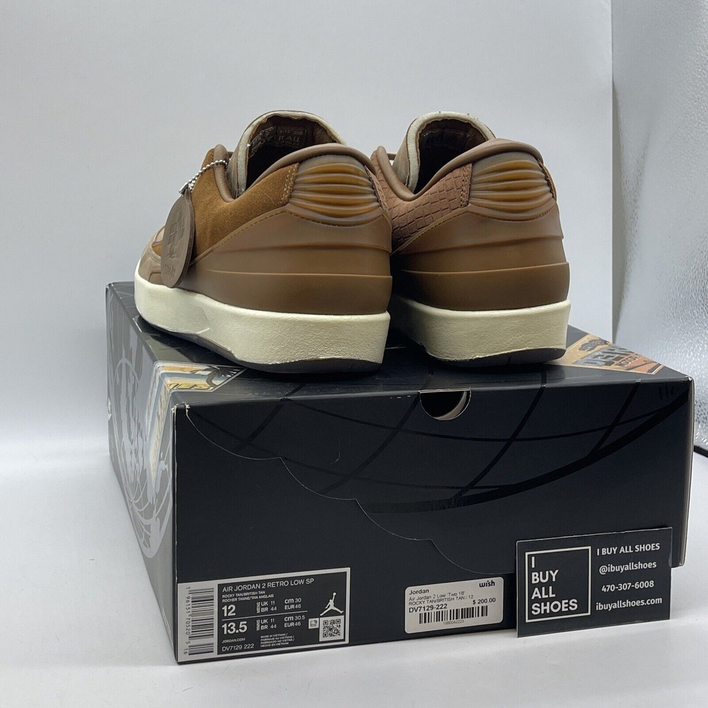 Size 12 - Air Jordan 2 Low 'Two 18 Detroit' Brown Suede Leather (DV7129-222)