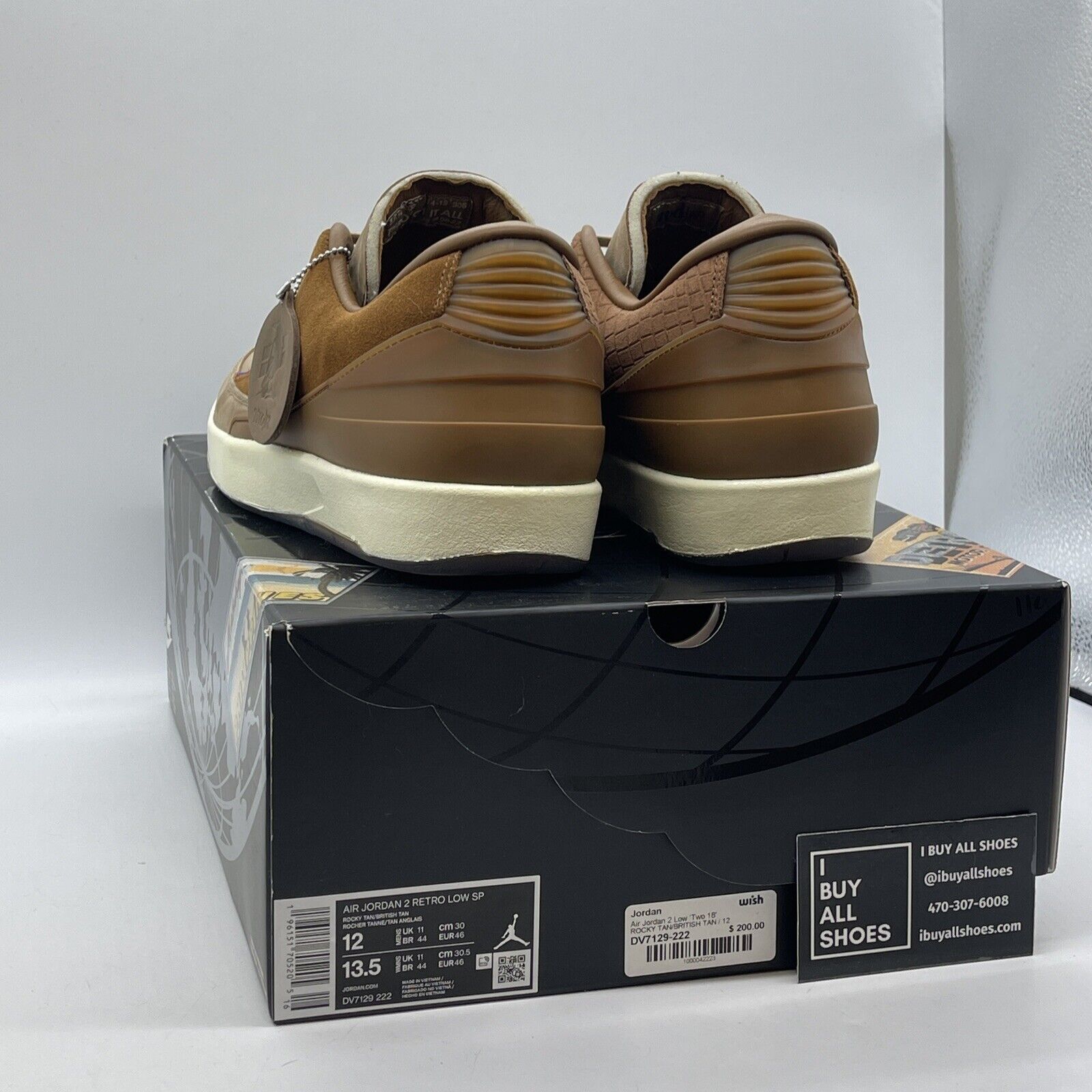 Size 12 - Air Jordan 2 Low 'Two 18 Detroit' Brown Suede Leather (DV7129-222)
