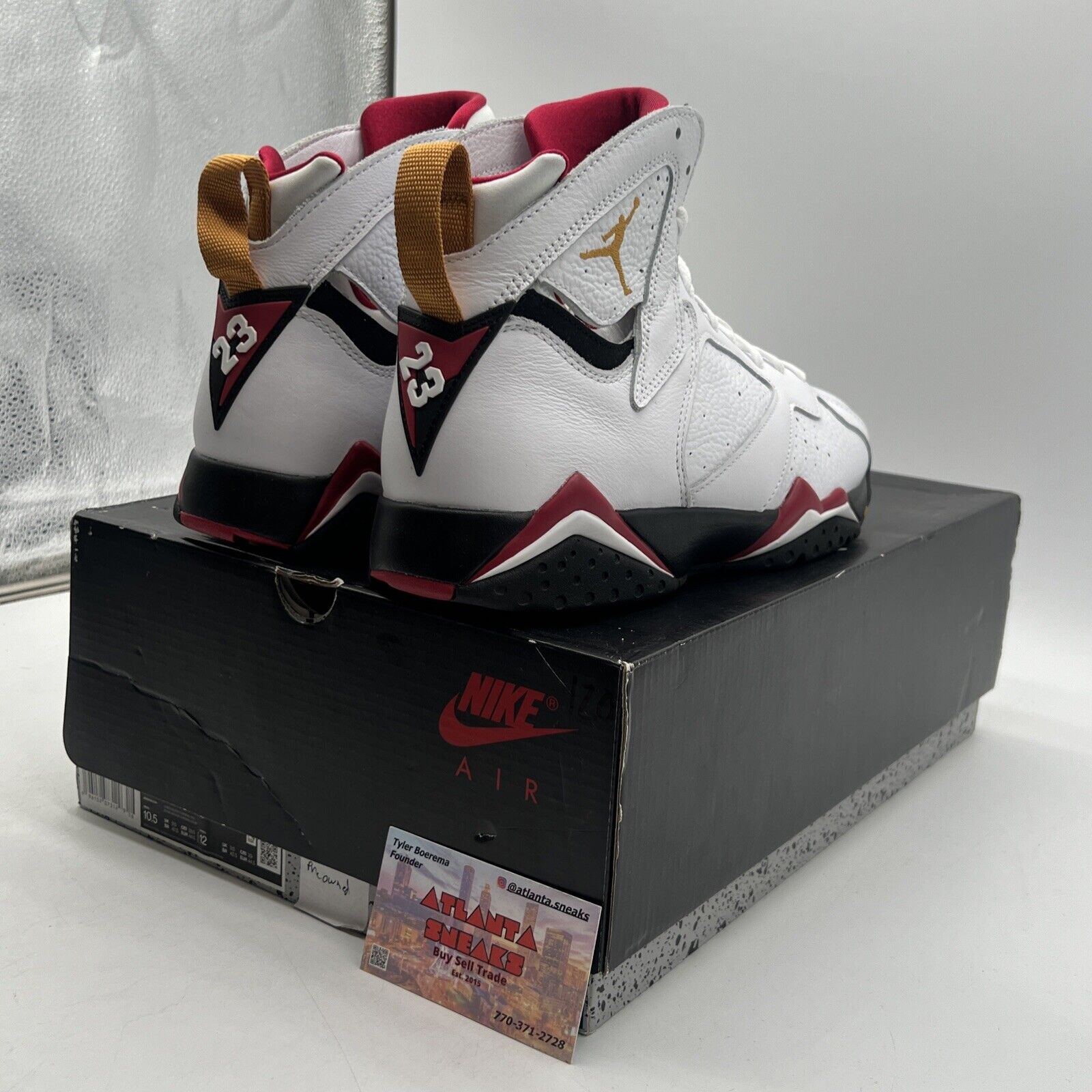 Size 10.5 - Jordan 7 Cardinal 2022 White Red Black Yellow (CU9307-106)