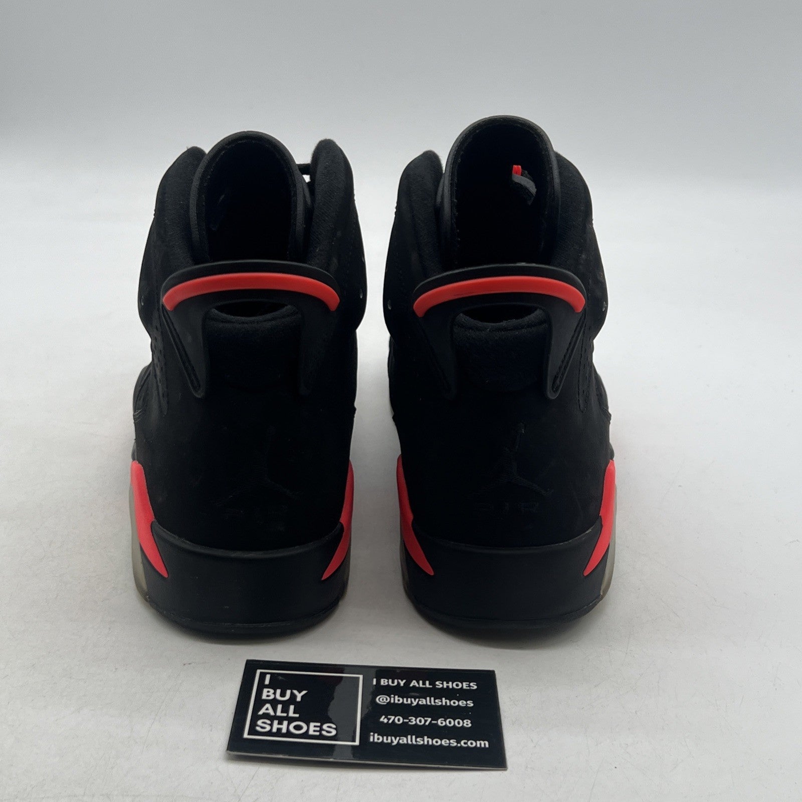 Size 9 - Air Jordan 6 Retro Infrared Black 2014 (384664-023)