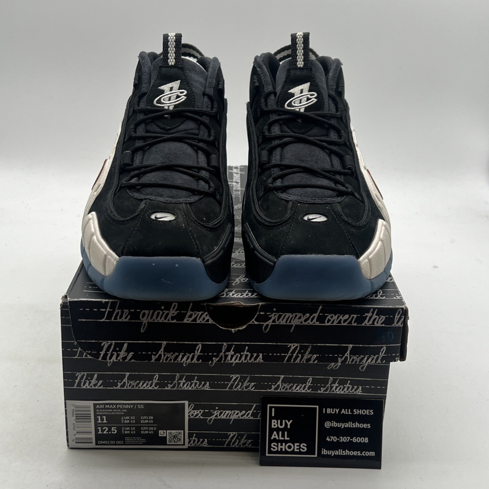 Size 11 - Nike Social Status x Air Max Penny 1 Recess - Black (DM9130-001)