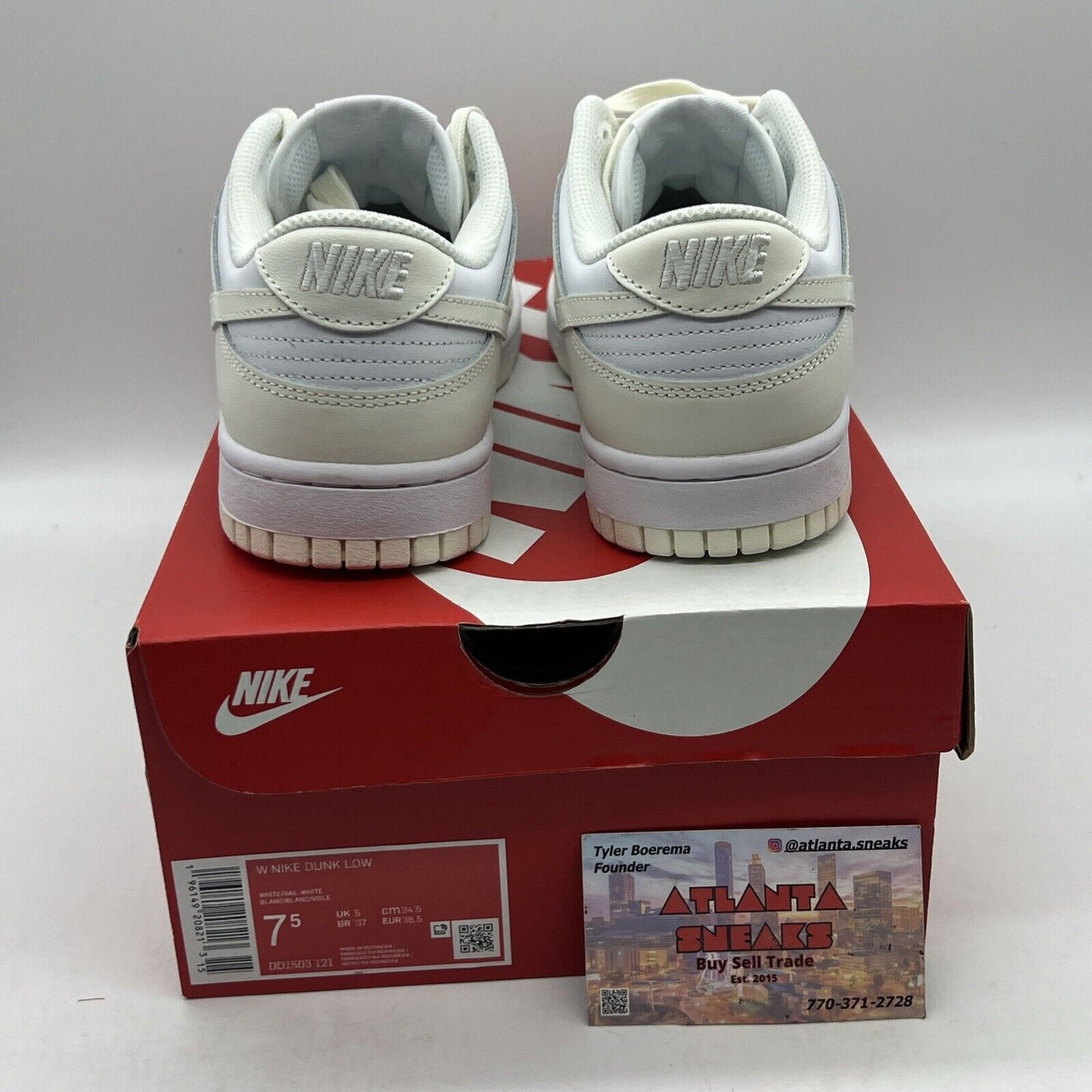 Nike Dunk Low White Sail DD1503-121 Women's Sneakers Size 7.5 Brand New Og All