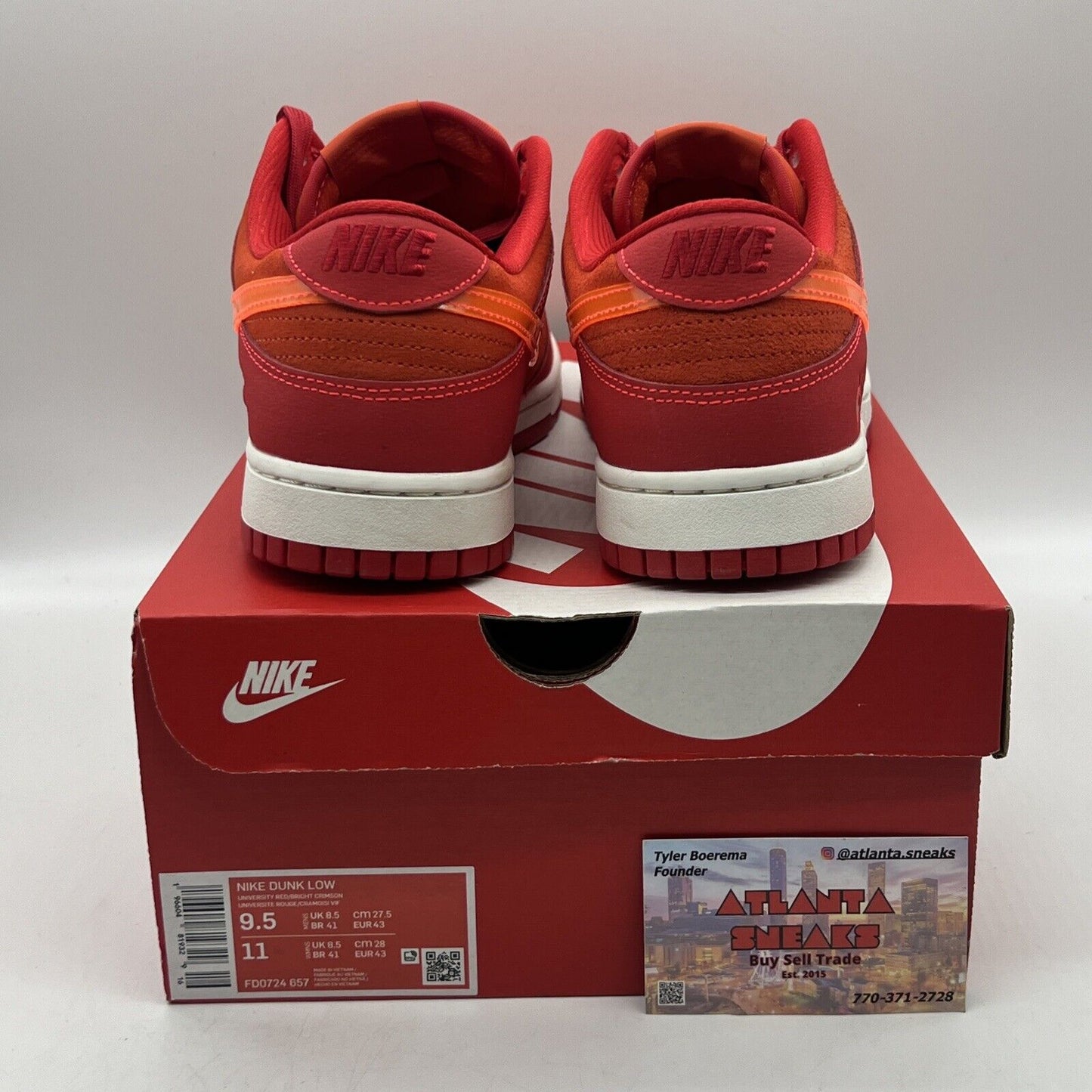 Size 9.5 - Nike Dunk Low Atlanta 2023 Brand New Og All