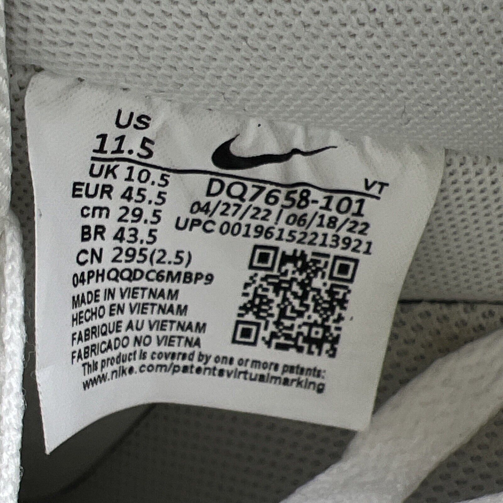 Size 11.5 - Nike Air Force 1 '07 LV8 40th Anniversary - Sail Malachite