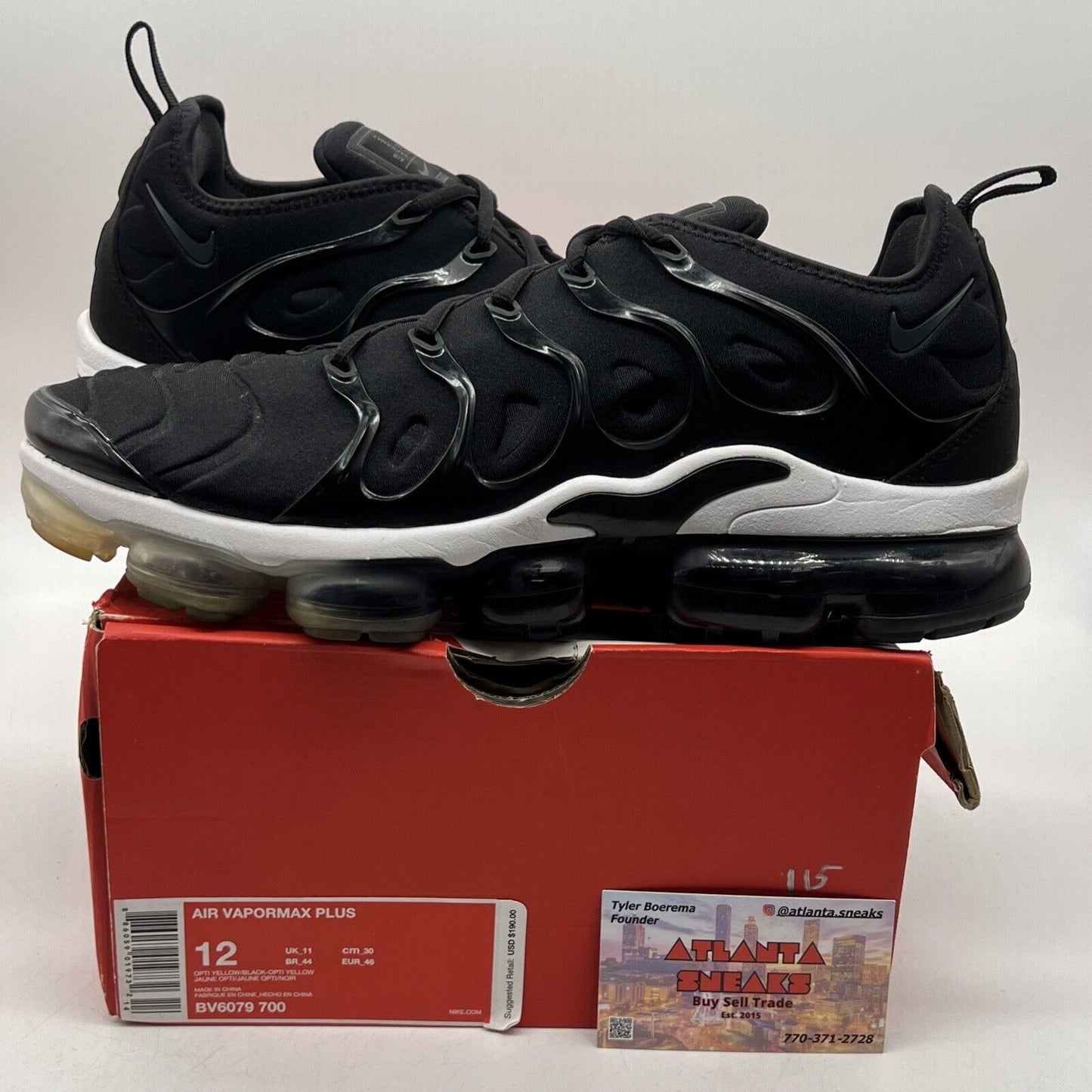 Size 12 - Nike Air VaporMax Plus Anthracite Black White (924453-010)