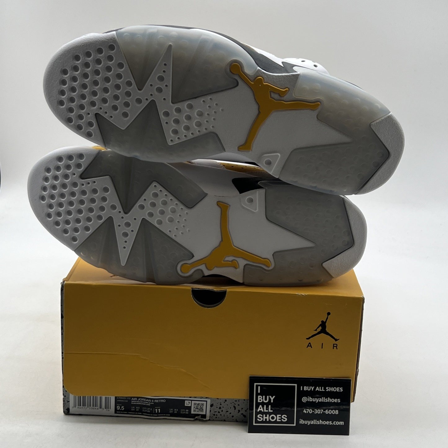 Size 9.5 - Air Jordan 6 Retro Yellow Ochre (CT8629-170)