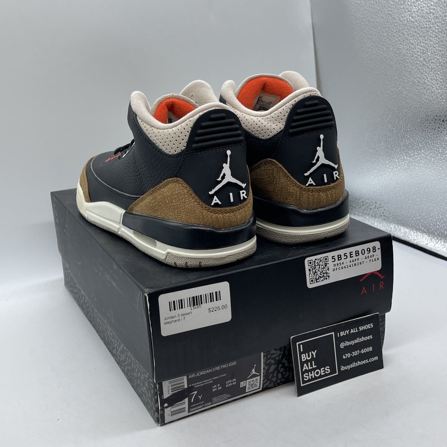 Size 7Y - Jordan 3 Retro Mid Desert Elephant Black Brown Suede (DM0967-008)