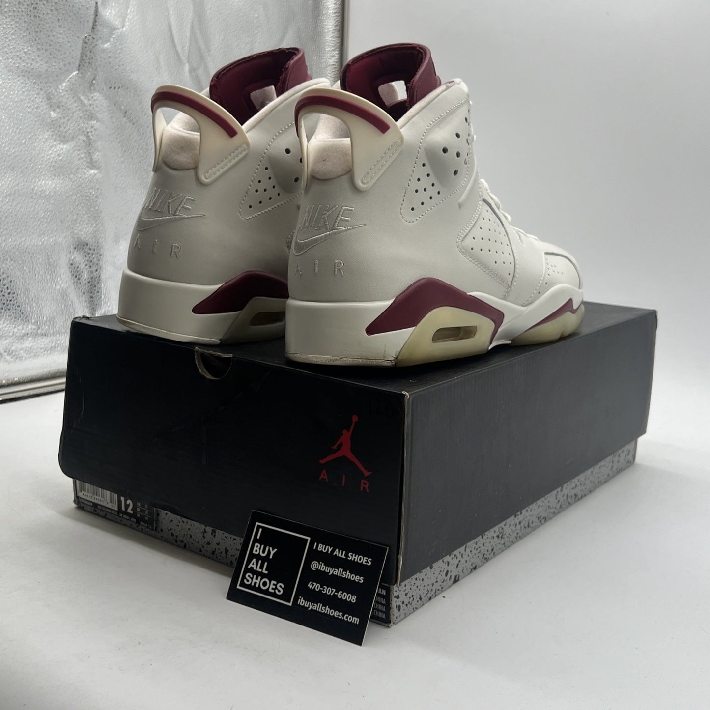 Size 12 - Air Jordan 6 Retro 2015 Maroon (384664-116)