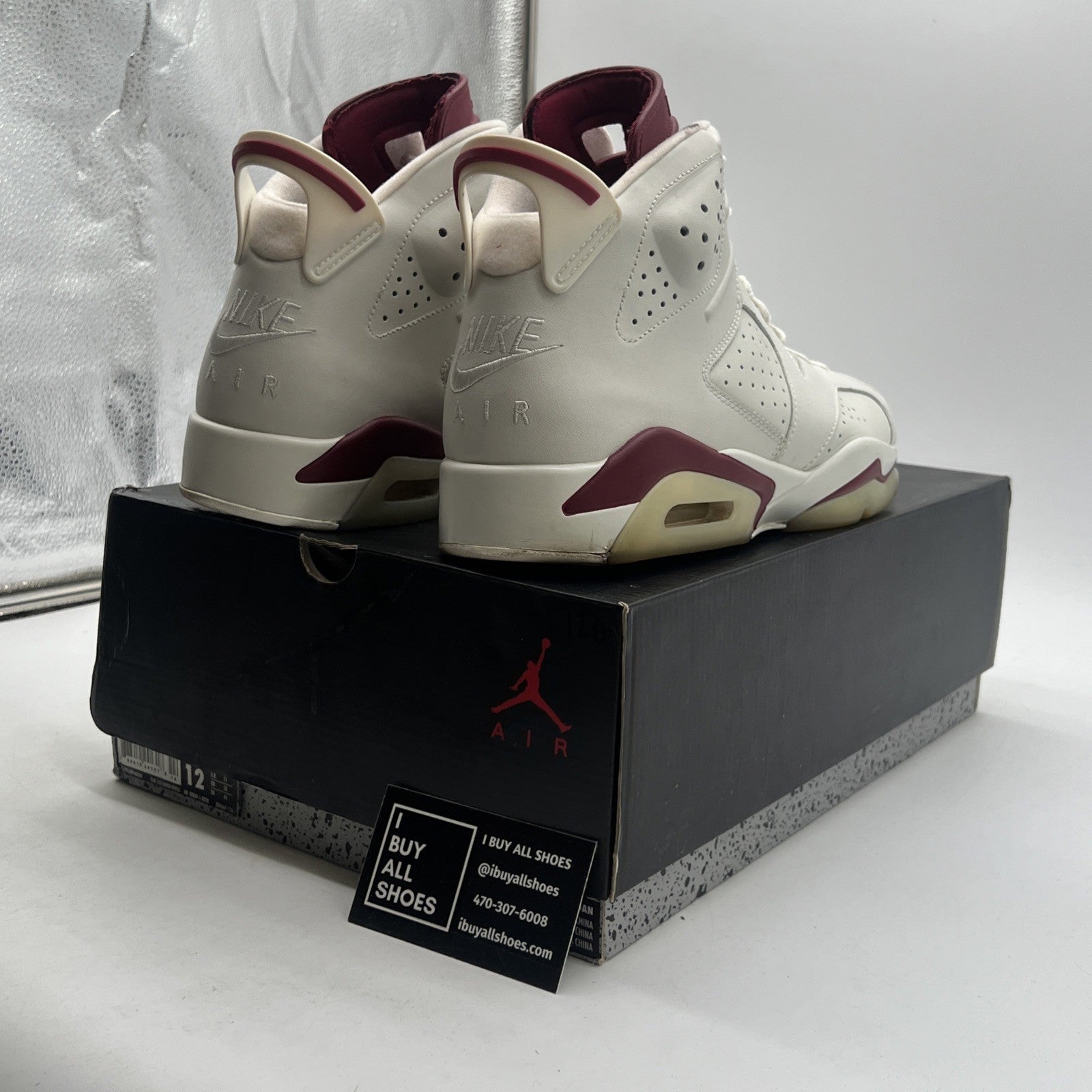 Size 12 - Air Jordan 6 Retro 2015 Maroon (384664-116)