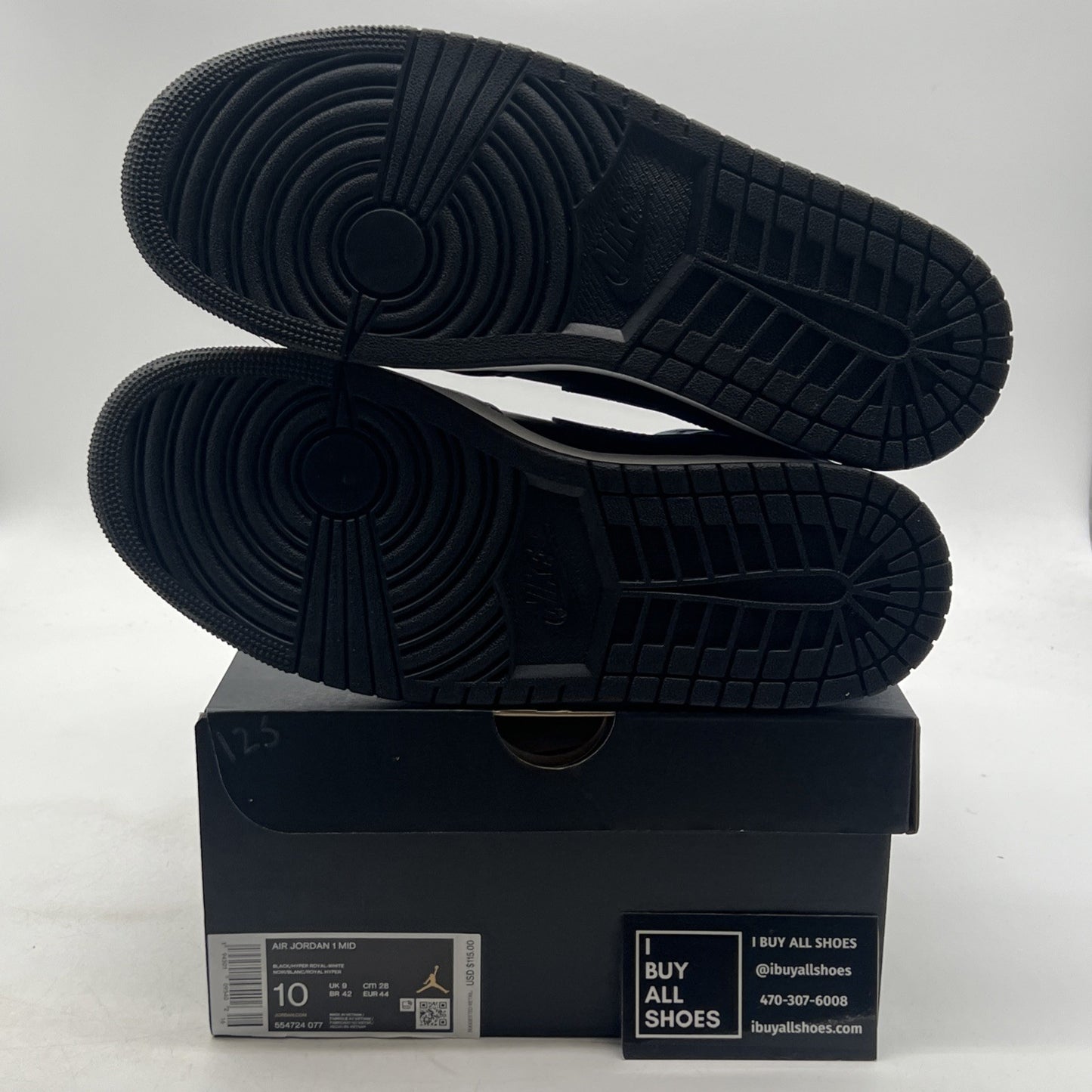 Size 10 - Air Jordan 1 Mid Hyper Royal  (554724-077)