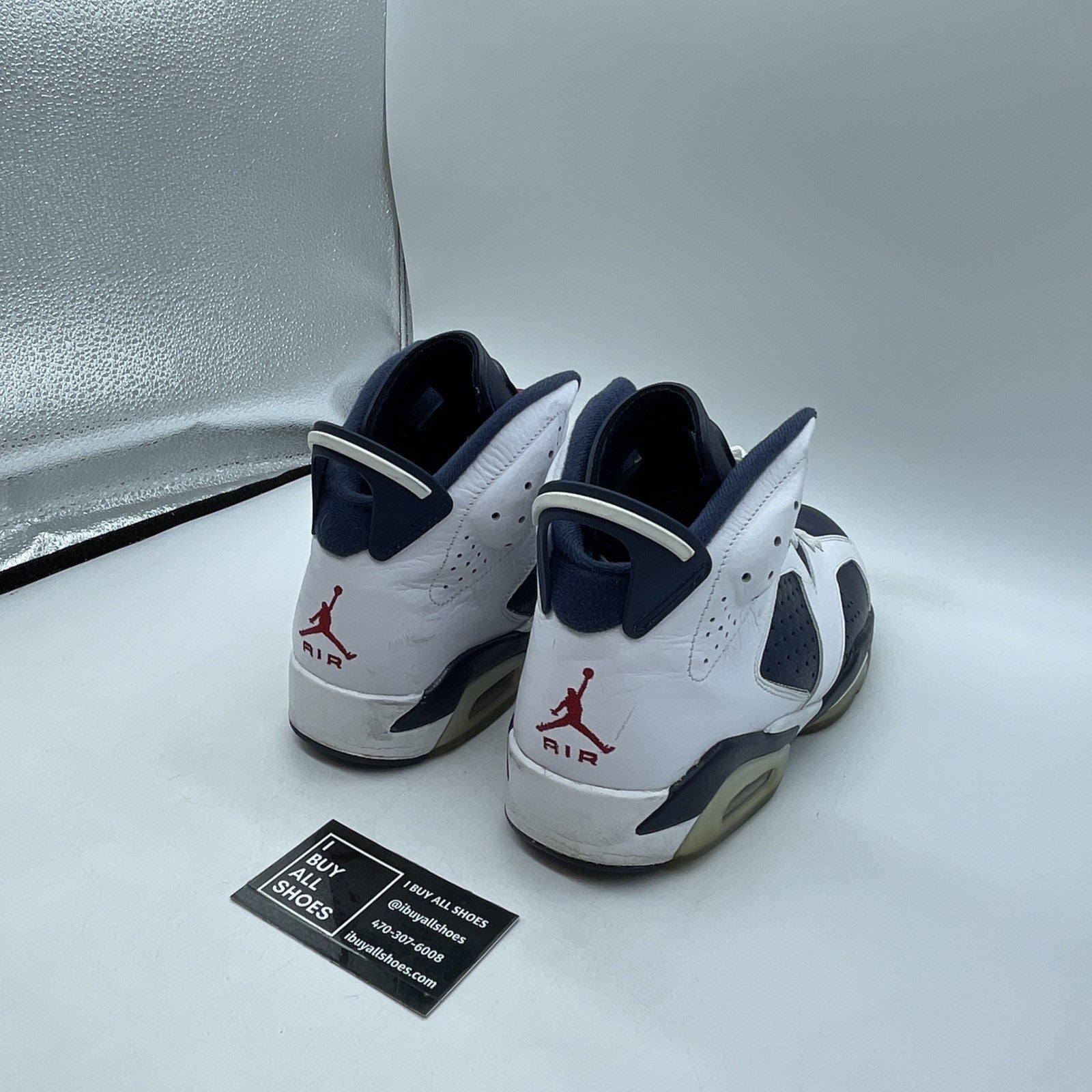 Size 9 - Air Jordan 6 Retro 2012 Olympic Blue White Leather (384664-130)