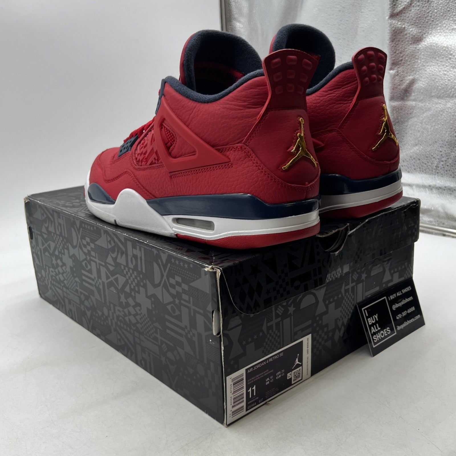 Size 11 - Air Jordan 4 Retro FIBA (CL1184-617)