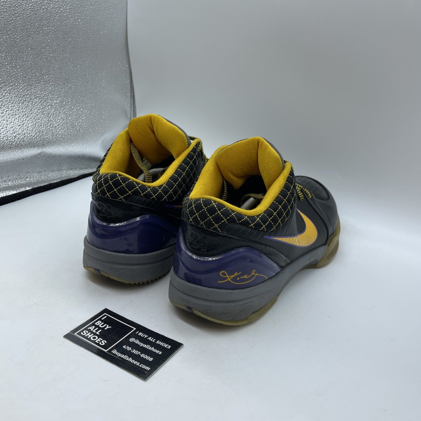 Size 14 - Nike Zoom Kobe 4 2009 Carpe Diem Black Yellow Leather (344335-001)