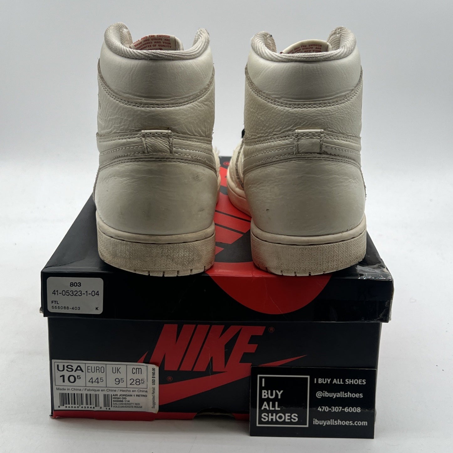 Size 10.5 - Air Jordan 1 Retro OG High Sail (555088-114)
