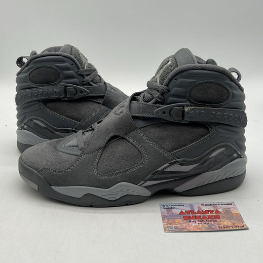 Size 9.5 - Air Jordan 8 Retro Cool Grey Suede (305381-014)