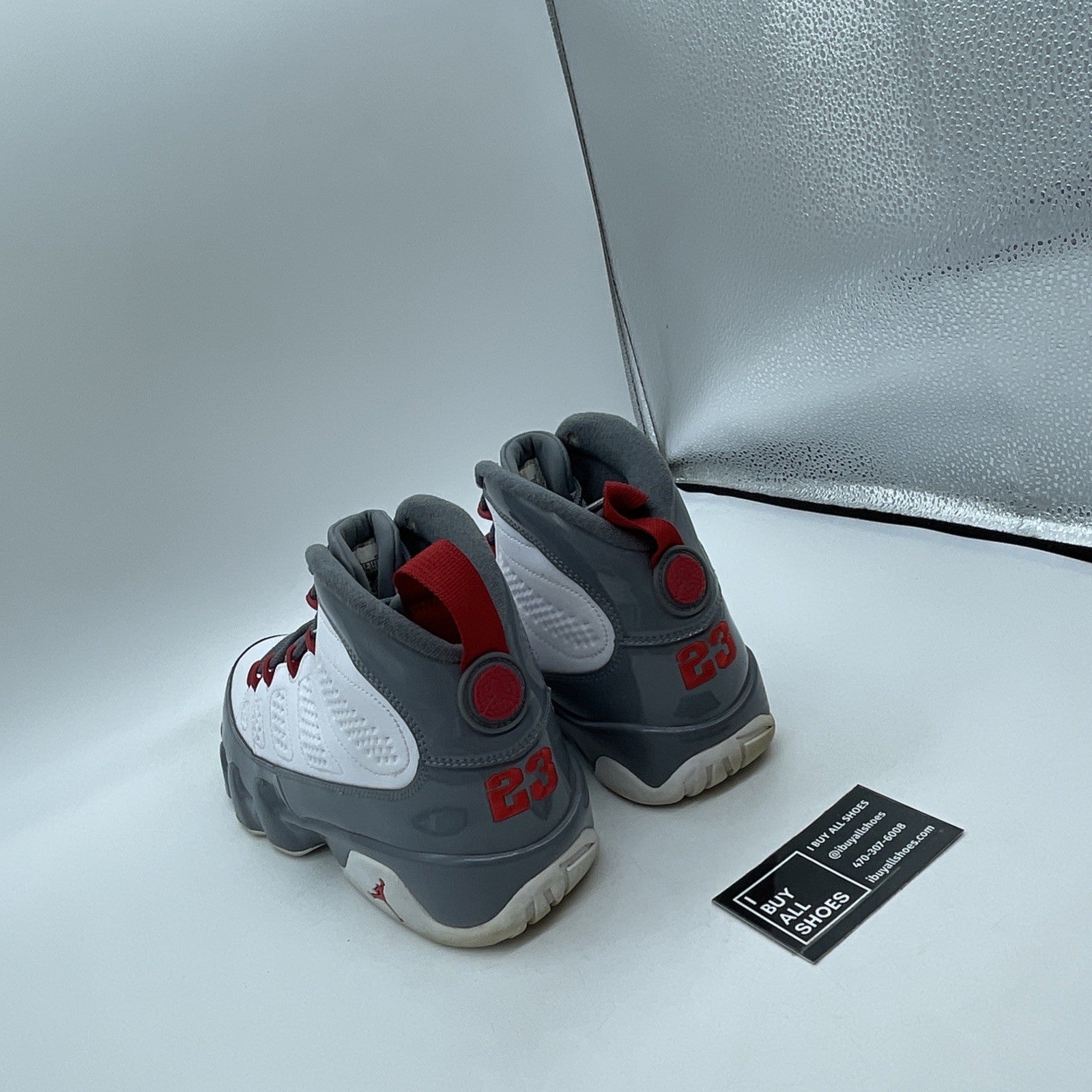 Size 9 - Jordan 9 Retro Mid Fire Red White Grey Leather (CT8019-162)