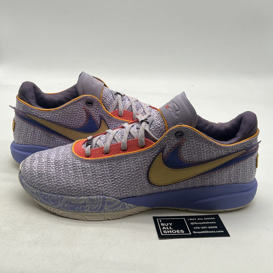 Size 14 - Nike LeBron 20 Low Purple And Gold (DJ5423-500)