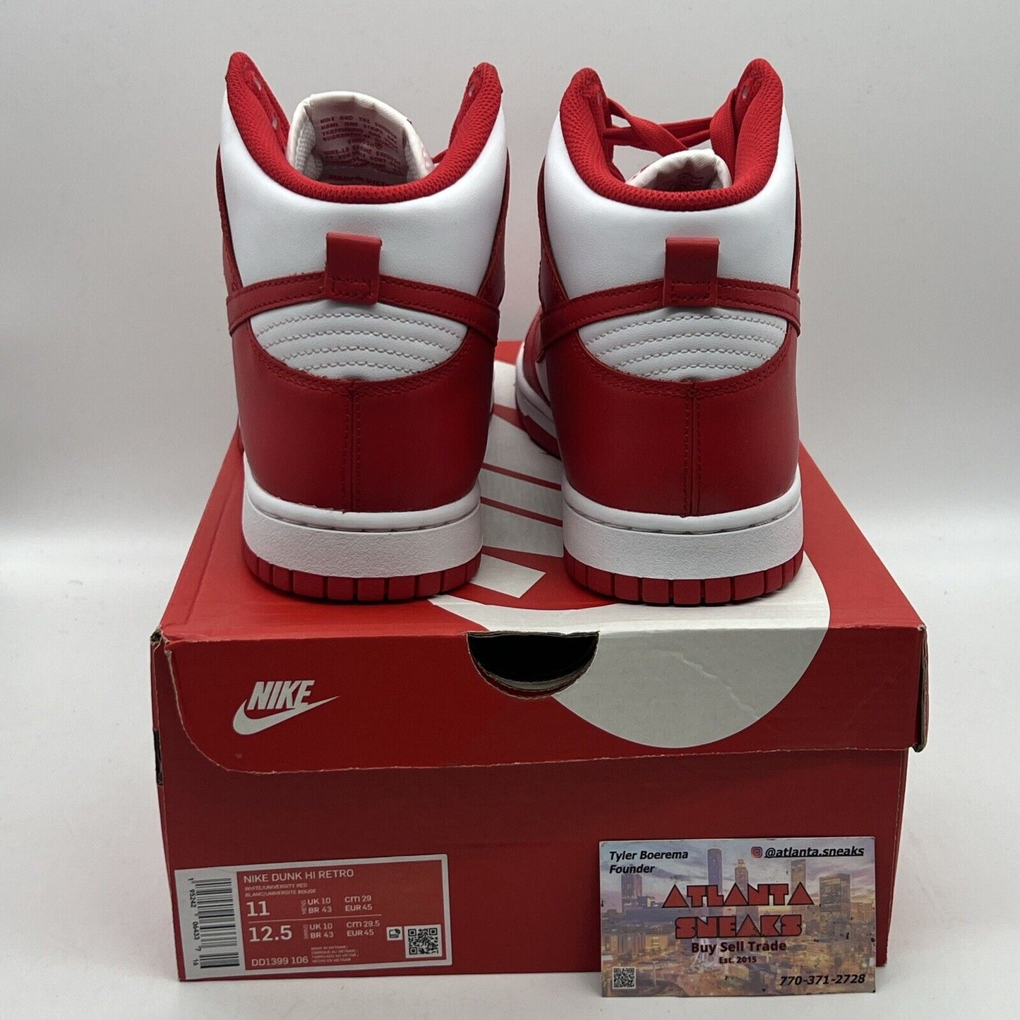 Size 11 - Nike Dunk High University Red Brand New Og All