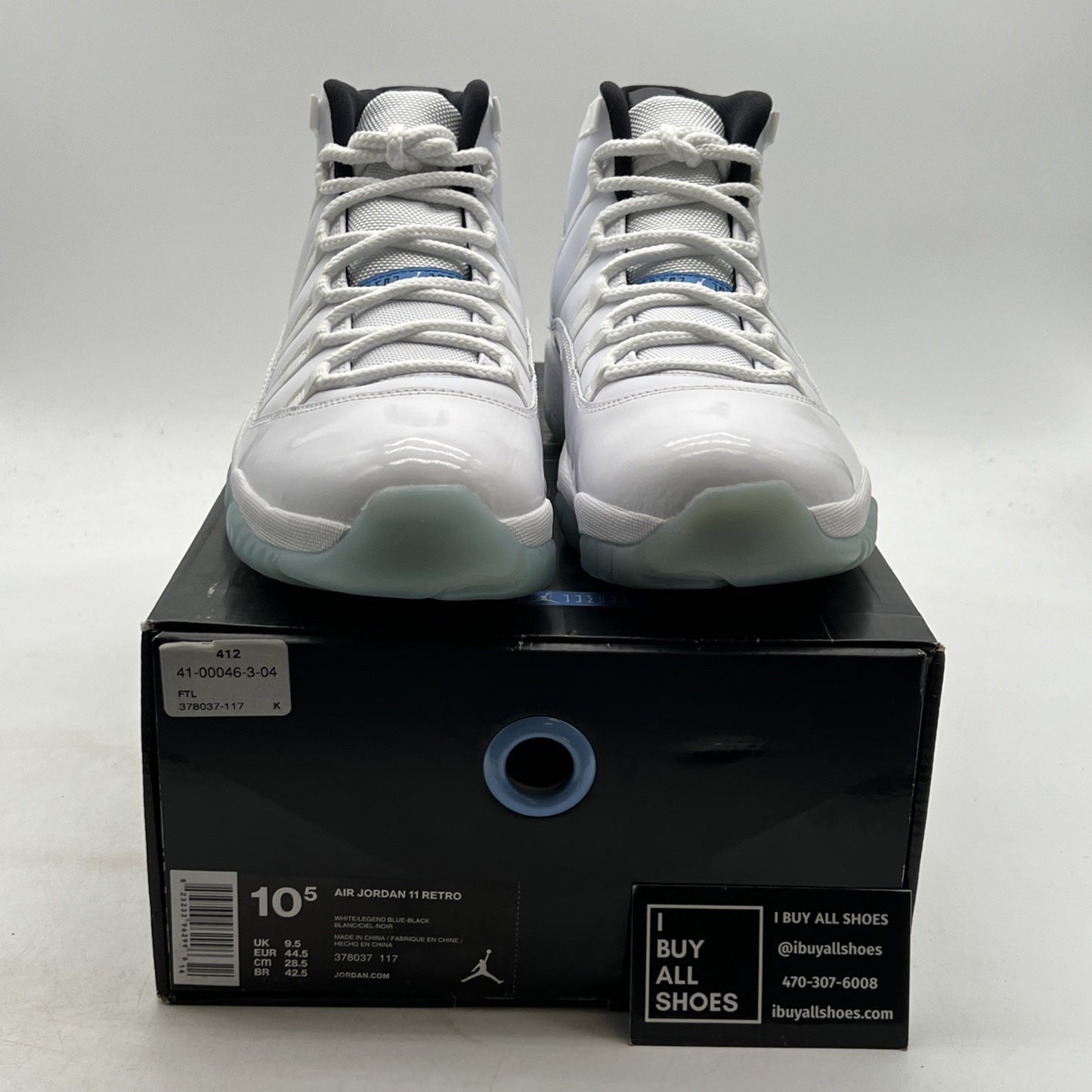 Size 10.5 - Air Jordan 11 Retro High Legend Blue (378037-117)