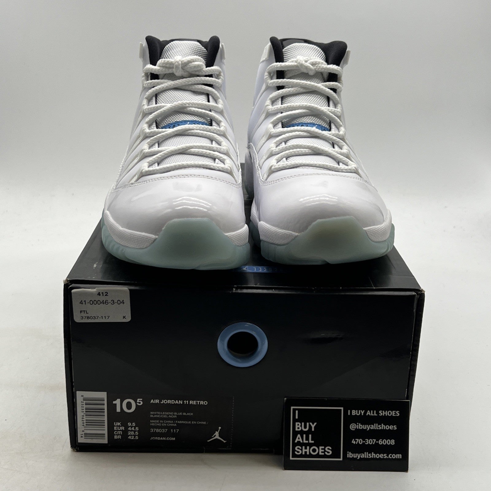 Size 10.5 - Air Jordan 11 Retro High Legend Blue (378037-117)