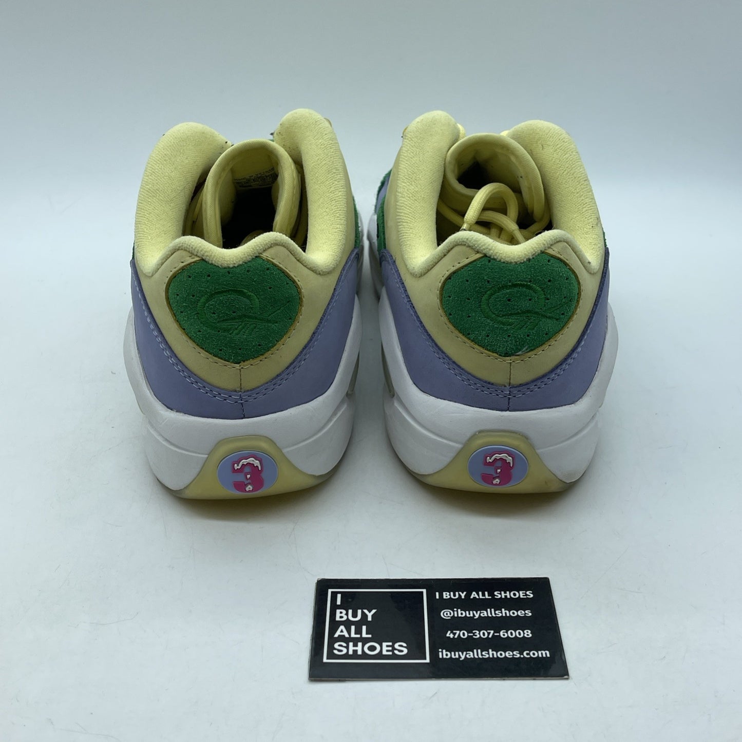 Size 9.5 - Reebok BBC Ice Cream x Question Low Yellow Lilac Glow (FZ4345)