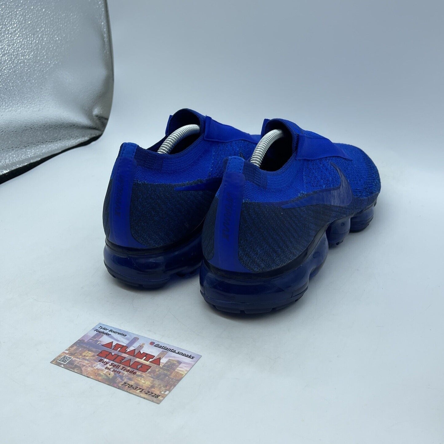 Size 11 - Nike Air VaporMax iD Racer Blue Black Suede Leather (AR4481-444)