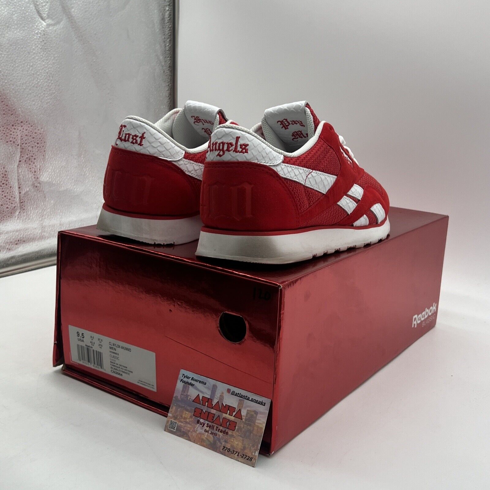Size 9.5 - Reebok YG x Bait x Classic Nylon 4Hunnid Red White (CN2664)