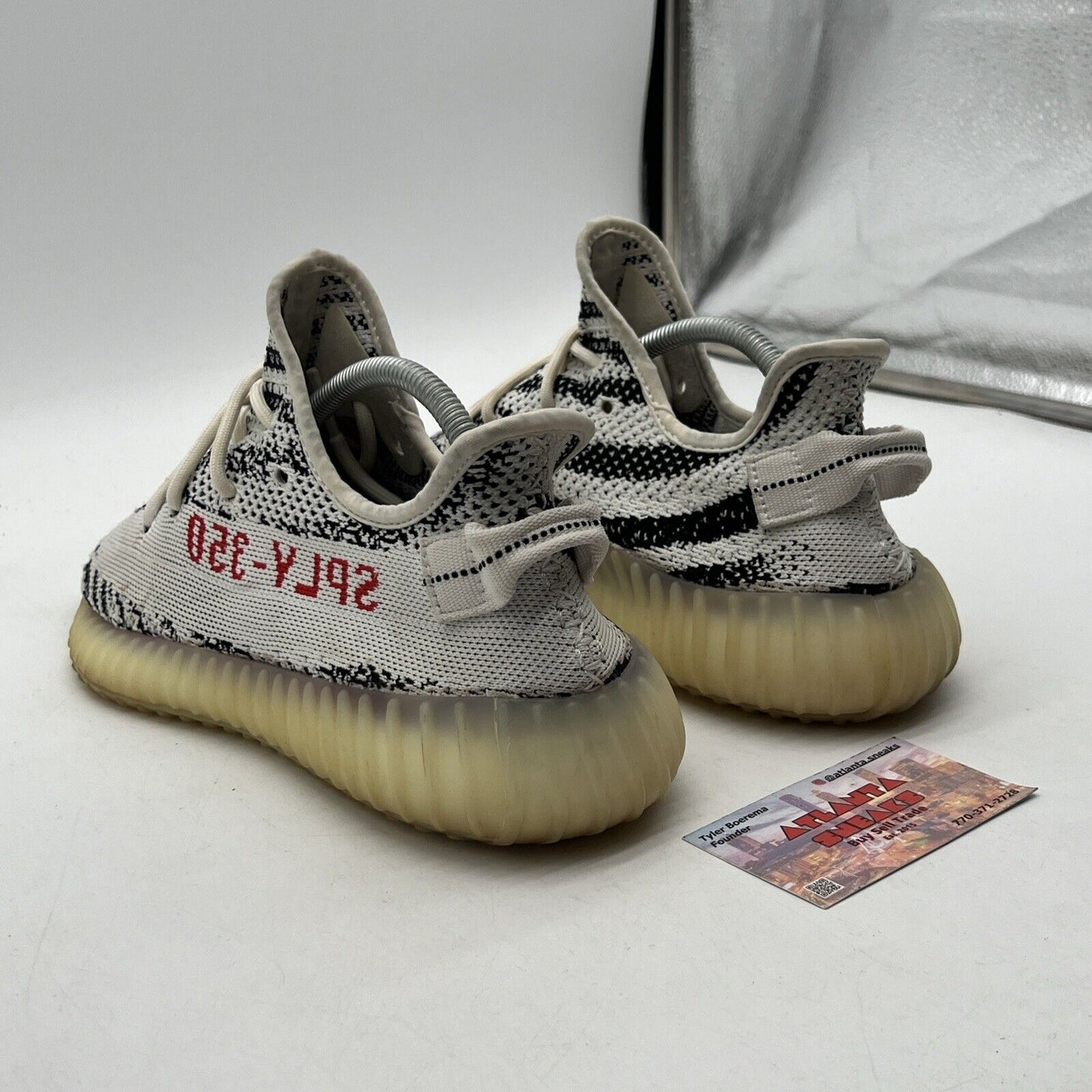 Size 8 - adidas Yeezy Boost 350 V2 Low Zebra White Black Red (CP9654)