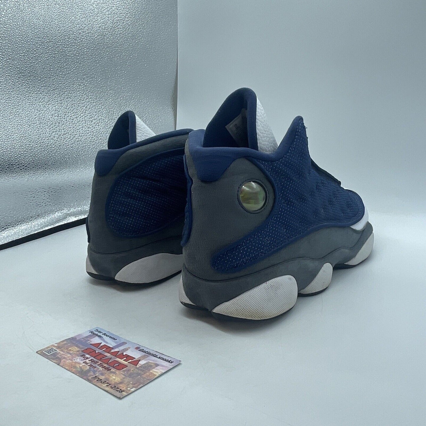 Size 11 - Jordan 13 Retro Mid Flint Blue White Black Suede (414571-404)