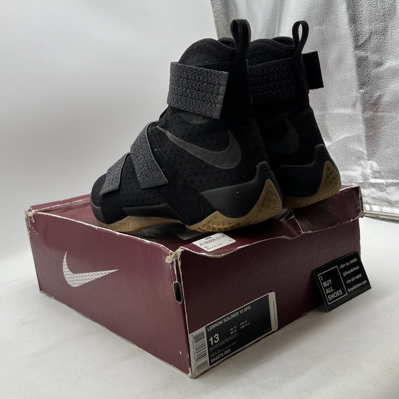 Size 13 - Nike LeBron Soldier 10 SFG Black Gum (844378-009)