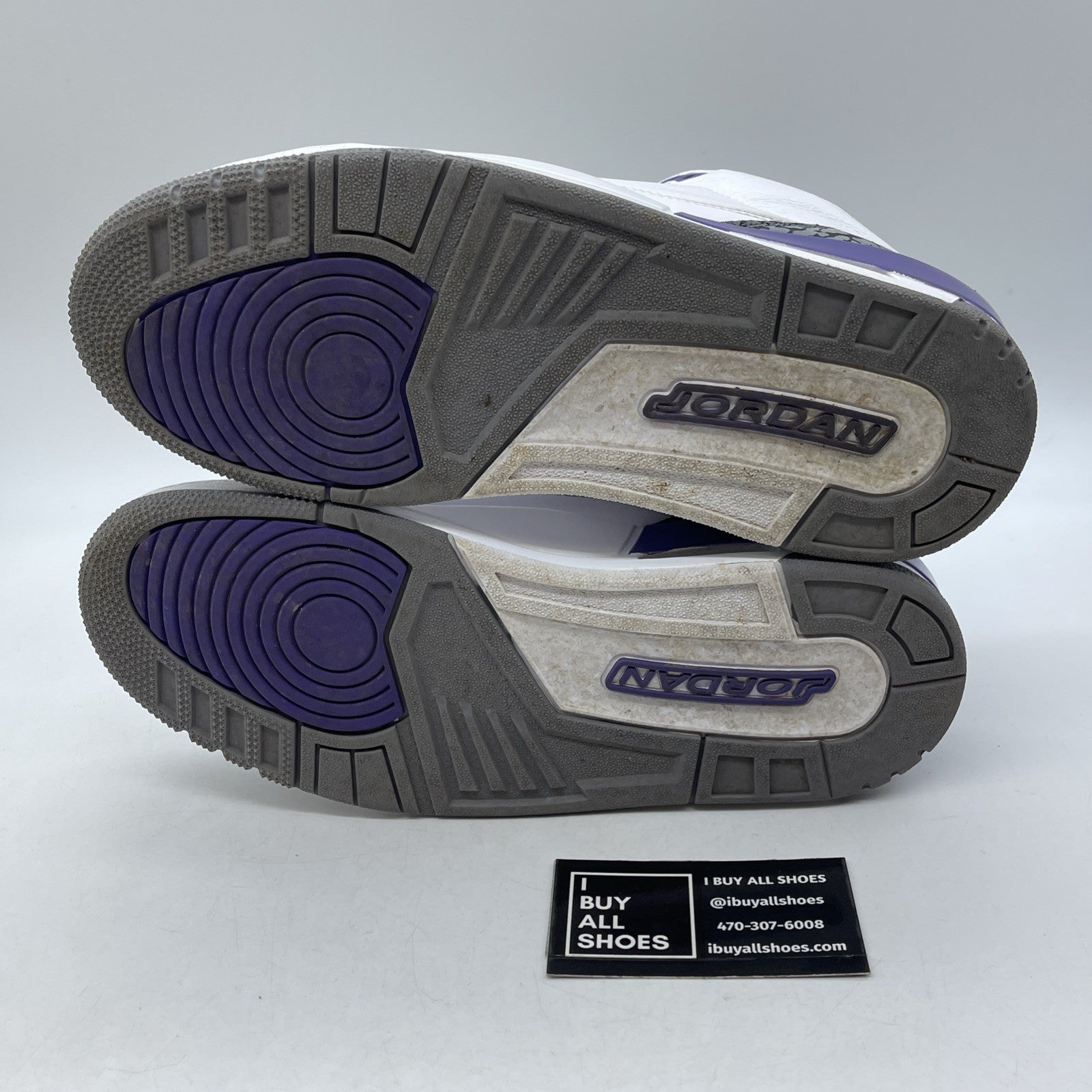 Size 8.5 - Jordan 3 Retro Mid Dark Iris Leather Grey Suede (CT8532-105)