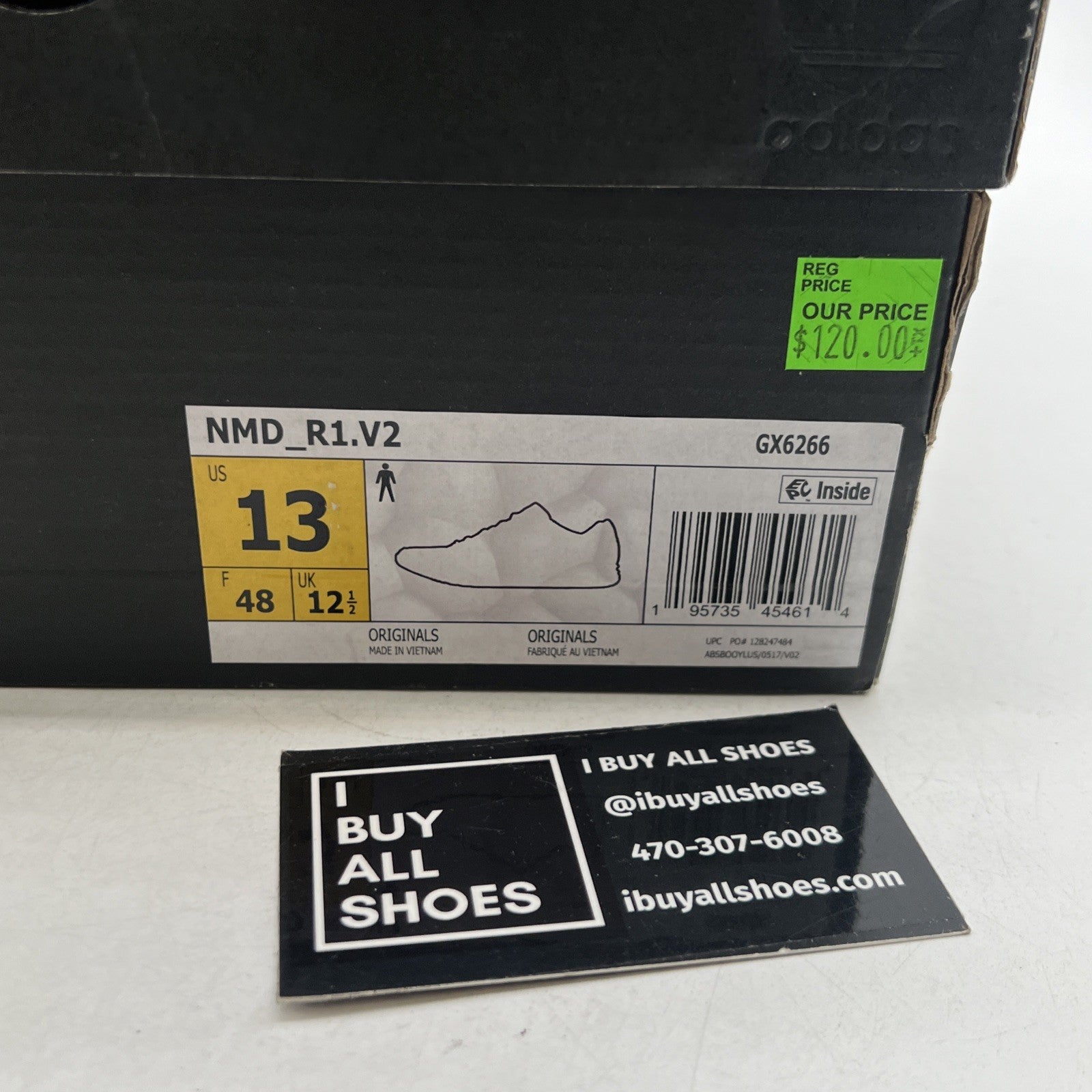 Size 13 - Adidas NMD_R1 V2 Logo Patch - Black (GX6266)