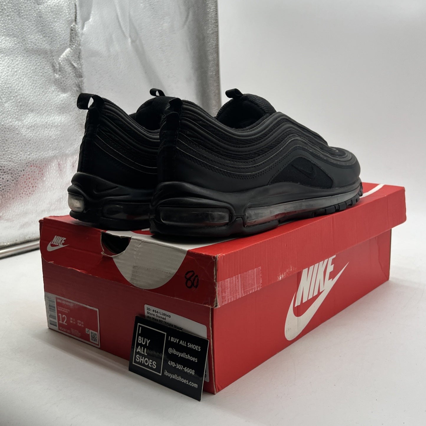 Size 12 - Nike Air Max 97 Triple Black (BQ4567-001)