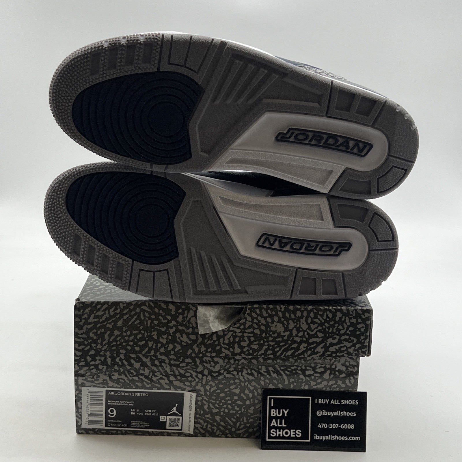 Size 9 - Air Jordan 3 Retro Blue (CT8532-401)