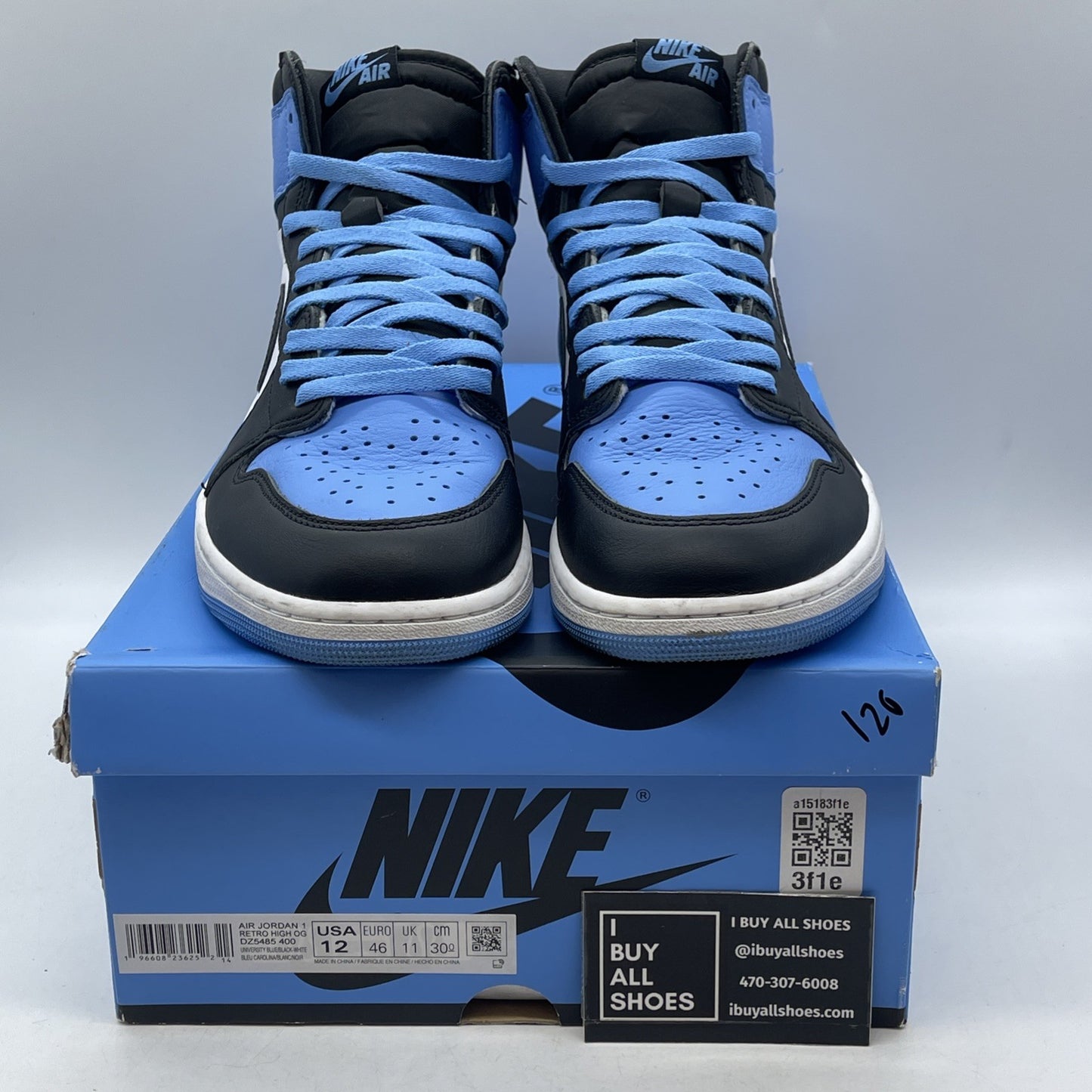 Size 12 - Air Jordan 1 Retro OG High UNC Toe (DZ5485-400)