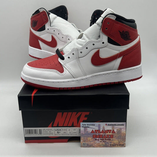 Size 5.5 - Jordan 1 Retro OG High Heritage Brand New Og All White Red Black